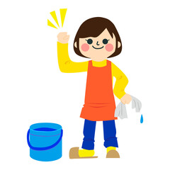 家事をする女性