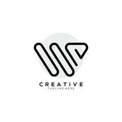 Obraz premium Letter W, Unique Modern Minimalism Logo design template