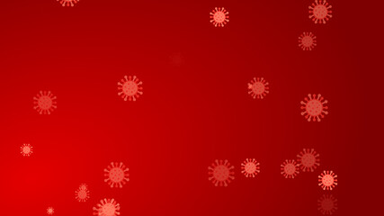 Coronavirus red pattern banner background. Abstract healthcare Illustrations concept COVID-19.