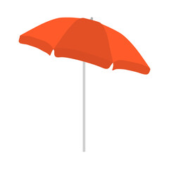 Beach umbrella. Vector illustration on a white background.