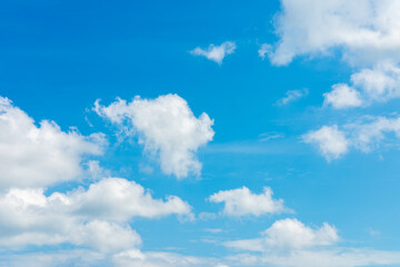 Naklejka na ściany i meble Blue sky and white clouds.Background copy space for your text notes
