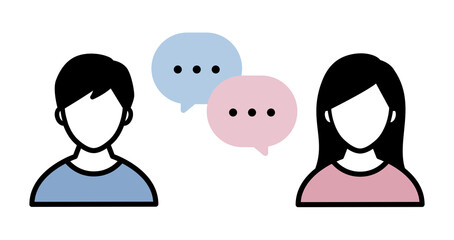 コミュニケーションのアイコンのセット／イラスト／ビジネス