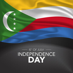 Comoros happy independence day greeting card, banner, vector illustration © kora_ra_123