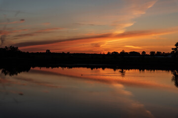 sunrise over the river