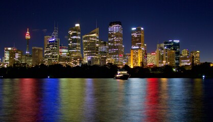 Obraz premium Sydney skyline at night