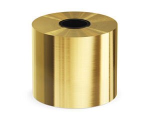 Brass sheets in roll, rolled metal products. Clipping path included 