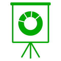 Tortendiagramm und Flipchart