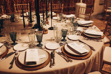 Wedding decoration of the ceremony in an old castle