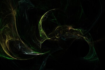 Abstract background for design, dark space theme with glowing rays.