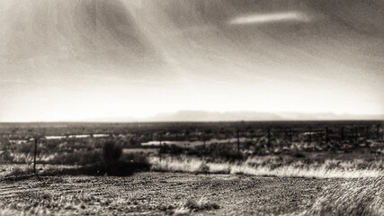 field view of a farm in the Karoo