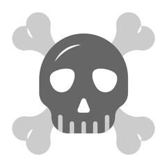 Skull Crossbone concept Vector color Icon Design, Addiction and bad habits symbols on white background 