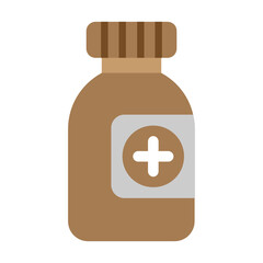Pain Killer Pill Jar Concept Vector Color Icon Design, Addiction and bad habits symbols on white background  
