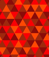 Colorful halftone Seamless pattern background. Abstract red triangle texture