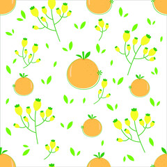 seamless pattern with fruits