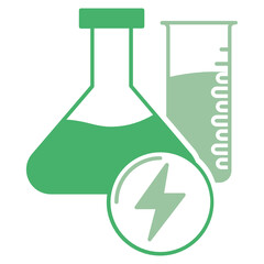 Eco Substance Bio technology Green Energy Concept Vector Icon Design, Renewable and Sustainable Electricity Symbol on white background 