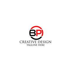Fototapeta premium Alphabet letter monogram icon logos BP 