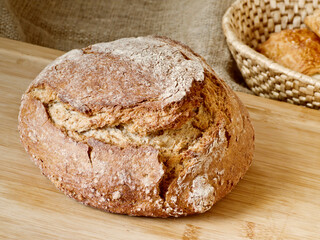 Sourdough bread on table