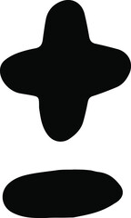 plus minus signs vector illustration black on white background mathematics simple picture
