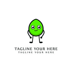 Funny mint leaf, character for your design