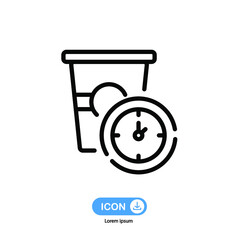 Coffee Break icon vector isolated on white background.