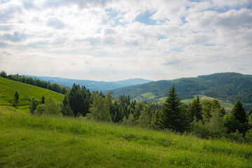 mountain landscape with blue sky