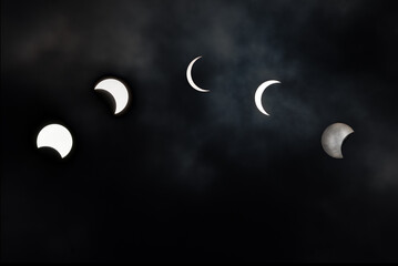 Naklejka premium An annular solar eclipse occurred on June 21, 2020