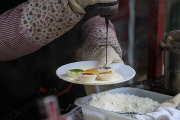 天津おやつ　熟梨糕制作
