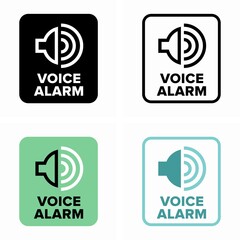 Voice alarm klaxon, amplified speaker