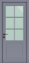 Door texture, grey color with glass, for modern interior 3D render