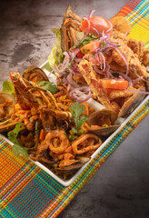 comida peruana, jalea de mariscos