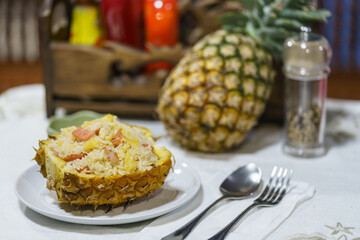 Baked rice with pineapple or Pineapple fried rice