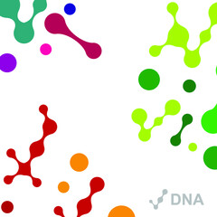 Abstract molecules design. Vector illustration.bright molecules