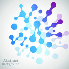 Abstract molecules design. Vector illustration.bright molecules