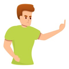 Man attack rage icon. Cartoon of man attack rage vector icon for web design isolated on white background