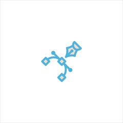 pen tool cursor icon flat vector logo design trendy