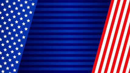 Vector background with abstract  flag of USA. Design template