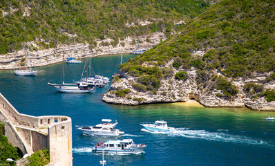 A view of Bonifacio, Corsica island, France