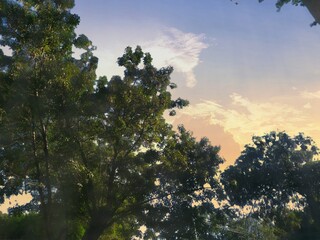 sunset in the mountains