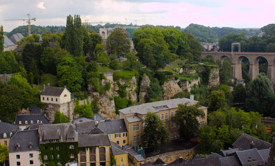 Fototapeta na wymiar View of Luxembourg city, Luxembourg