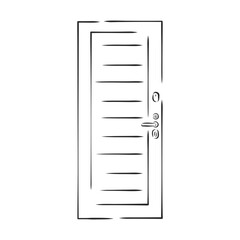 Hand Draw Sketch of Doors. door, vector sketch illustration