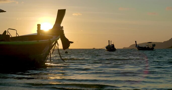 Traditional Thai long-tail boat