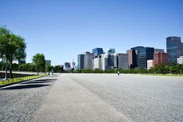 Paved beautiful gravel in Tokyo.