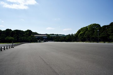 Fototapeta premium Asphalt square in Tokyo. 