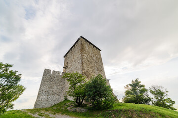 Vrsac, Serbia - June 04, 2020: Vrsac fortress in Serbia. Landmark architecture on Vojvodina district. Vrsac Castle formerly known as 