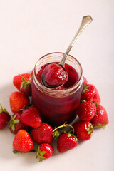 Homemade strawberry preserve
