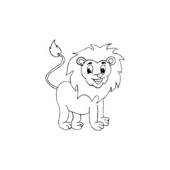 illustration of Lion cartoon. Vector 