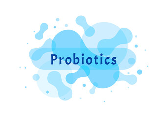 Probiotics bacteria logo.