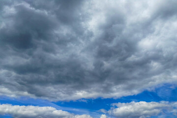 Blue sky with white clouds. View from below