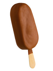 Caramel ice cream bar on a stick
