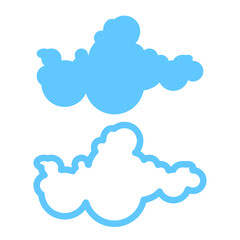Cloud image. Isolated on white background. Vector EPS 10. 